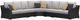 Signature Design by Ashley® Beachcroft 5-Piece Black/Light Gray Fabric/Natural Materials L-Shape Outdoor Sectional-1