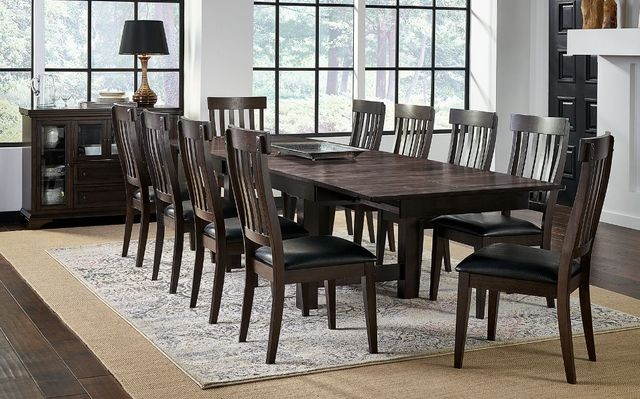 A-America® Mariposa Warm Gray Trestle Dining Table-2