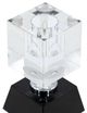 A & B Home Black/Clear Square Two Tiered Candle Holder-2