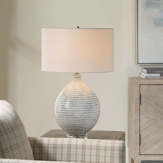 Uttermost® Clary Gray/White Table Lamp-1
