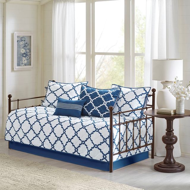 Olliix by Madison Park 6 Piece Navy Merritt Reversible Daybed Set-1