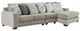 Benchcraft® Ardsley 3-Piece Pewter Right-Arm Facing Chaise Sectional-0
