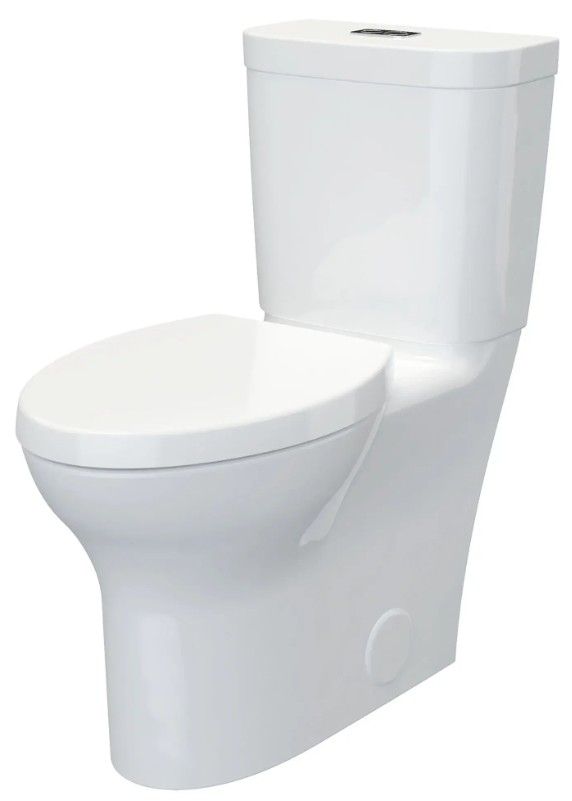 DXV Equility® Canvas White Two-Piece Dual Flush Chair Height Elongated Toilet with Seat-2