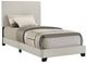 Coaster® Dorian Cream Twin Upholstered Panel Bed -0