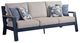 Signature Design by Ashley® East Beach Driftwood/Navy Blue Fabric/Metal Outdoor Sofa-0