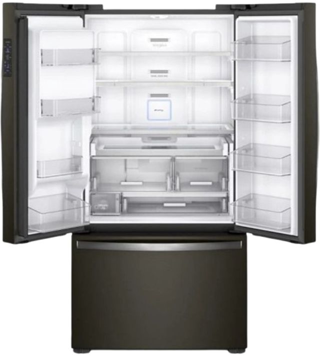 Whirlpool® 36" 23.8 Cu. Ft. Fingerprint Resistant Black Stainless Steel French Door Refrigerator -1