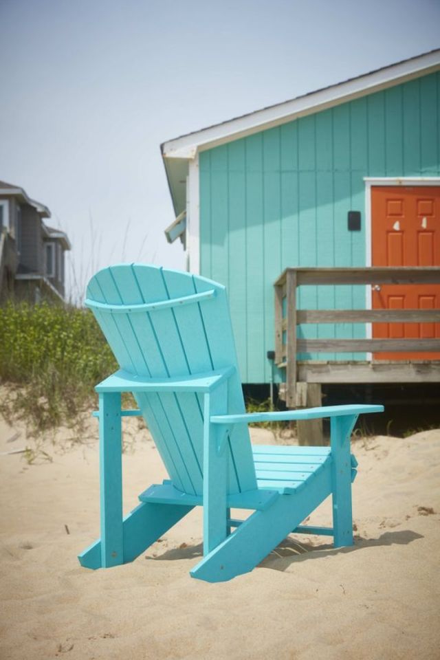 C.R. Plastics Generation Line Aqua Classic Adirondack Outdoor Chair-1