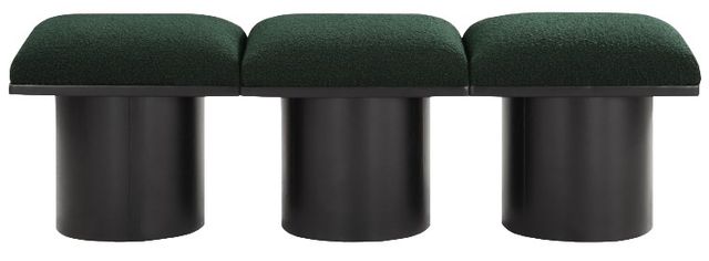 Meridian Furniture Pavilion 3-Piece Green/Black 54" Modular Bench Set-1