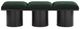 Meridian Furniture Pavilion 3-Piece Green/Black 54" Modular Bench Set-1