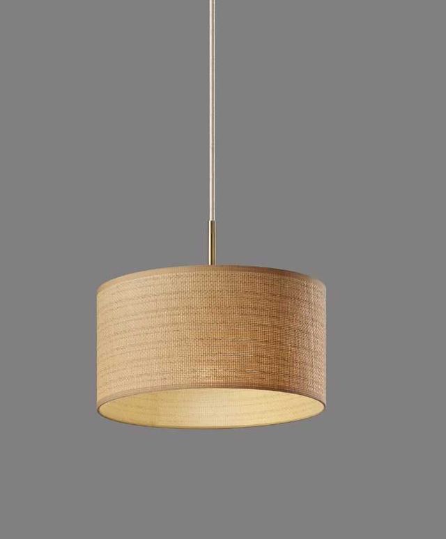 Adesso® Harvest Antique Brass Drum Pendant-1