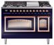 Ilve® Nostalgie II Noblesse 48'' Midnight Blue Pro Style Dual Fuel Range with Copper Trim-0