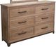 International Furniture Direct Natural Parota Brown Cappuccino Dresser-0