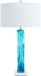 Currey & Company Chatto Transparent Blue/White Table Lamp-2