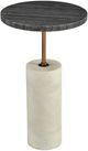 Moe's Home Collection Dusk Black Marble Top Accent Table with White Marble Base-1