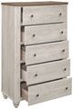 Mazin Furniture Nashville Antique White and Brown Chest-1