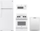 GE® 4 Piece White Gas Kitchen Package-0