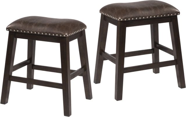 HH2 Home Spencer 3-Piece Dark Espresso Counter Height Dining Stools-2