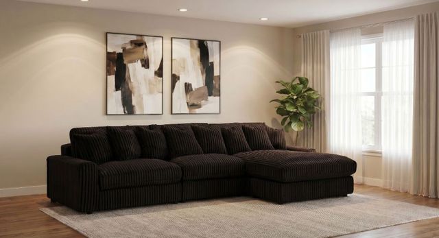 Coaster® Blaine 3-Piece Chocolate Brown L-Shaped Sectional with Chaise-1