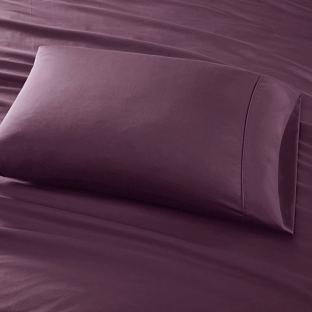 Olliix by Madison Park Plum King 600 Thread Count 100% Pima Cotton Sheet Set-2