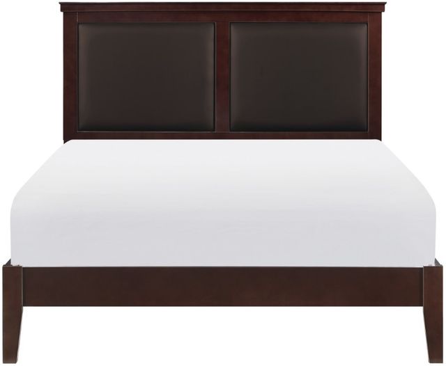 Homelegance® Seabright Brown/Cherry Queen Upholstered Panel Bed-2