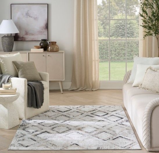 Nourison Home™ Dekor Gray Charcoal 5'x7' Style 1 Area Rug-1