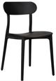 Moe's Home Collection Kent 2-Piece Black Polypropylene Outdoor Dining Chair Set-2
