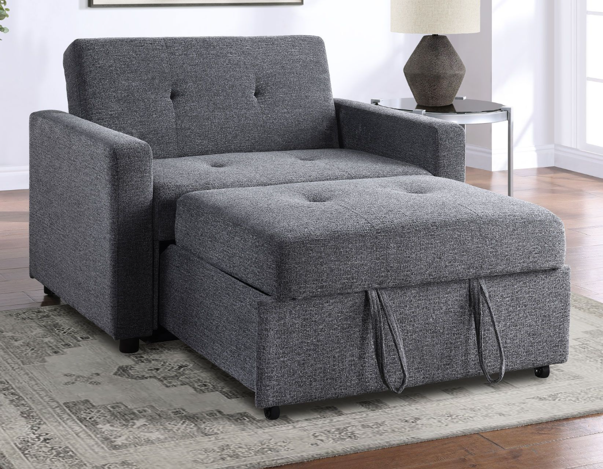 Steve Silver Co. Noah Grey Chair with Twin Sleeper | Big