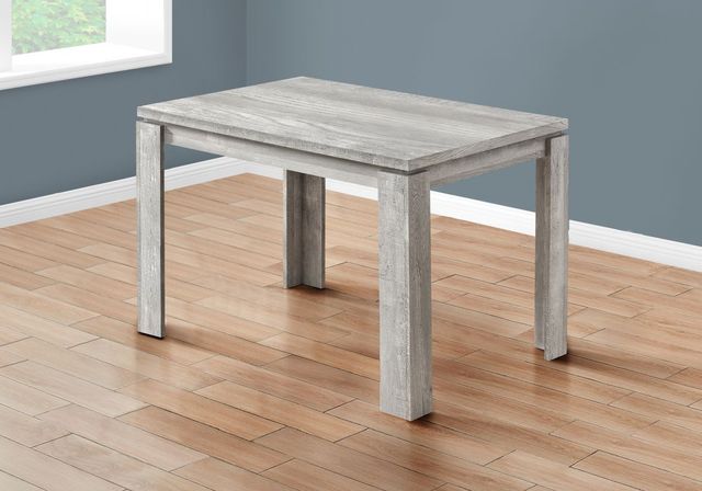 Monarch Specialties Inc. Grey Reclaimed Wood Dining Table-2