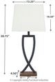 Signature Design by Ashley® Makara Black/Brown Table Lamp-2