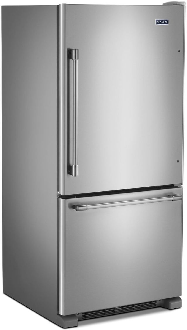 Maytag® 30" 18.7 Cu. Ft. Fingerprint Resistant Stainless Steel Bottom Freezer Refrigerator-2
