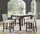 Crown Mark Lennon 5-Piece Brown/White Counter Dining Set-1