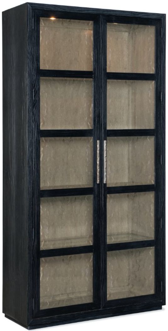 Hooker® Furniture Linville Falls Shou Sugi Ban Shadow Curio Cabinet-0