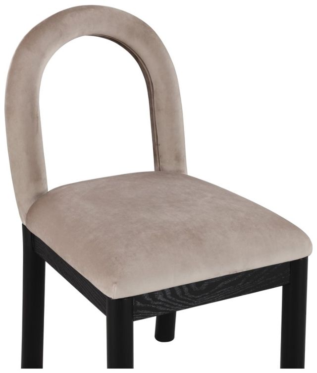 Meridian Furniture Conrad Taupe/Black Upholstered Dining Side Chair-4