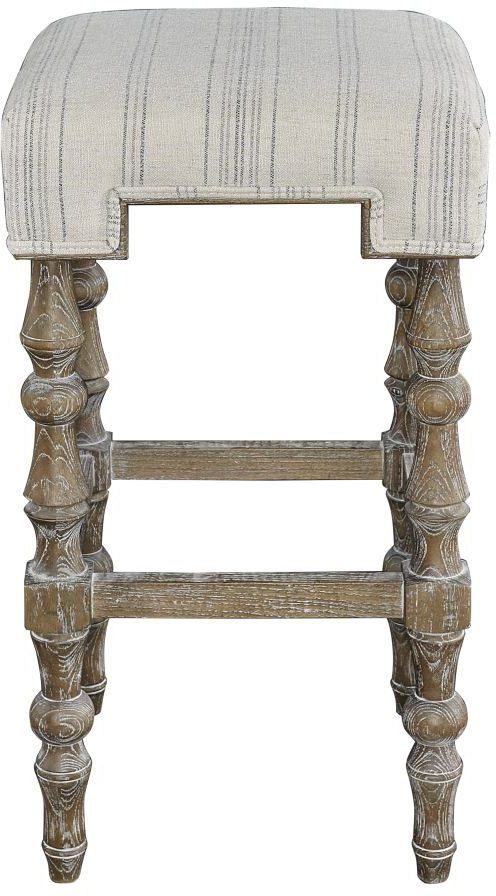 Linon Shelly Gray Wash Bar Stool-2