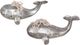 Crestview Collection Set of 2 Antique Silver Whales-0