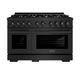 ZLINE 48" Black Stainless Steel Pro Style Dual Fuel Range-0
