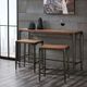 Olliix by INK+IVY Caden Brown/Charcoal Console Table and Counter Stool 3 Piece Set-3
