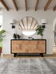 Riverside Furniture Davie Deep Onyx/Whiskey Barrel Accent Server-1