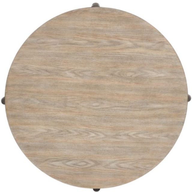 Signature Design by Ashley® Dyonton Light Grayish Brown Top Coffee Table with Gunmetal Base-3