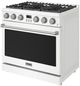Thor Kitchen® A Series 36" White Contemporary Freestanding Pro Style LP Gas Range-3
