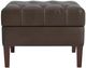 Bassett® Furniture Customizable Dover Sable 25" Rectangle Tufted Leather Ottoman-1