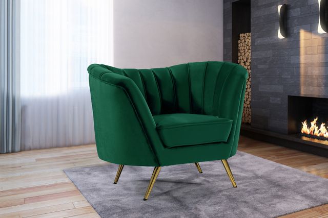 Meridian Furniture Margo Green Velvet Chair-3