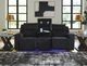 Signature Design by Ashley® Forest Lake Black Power Reclining Sofa with Adjustable Headrest-5