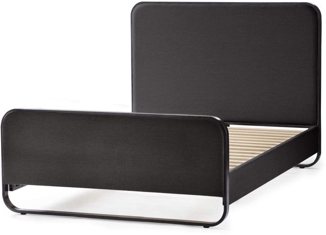 Malouf® Godfrey Designer Charcoal Queen Panel Bed-0