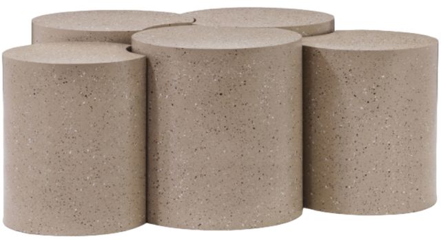 Meridian Furniture Dimple 5-Piece Taupe Modular Nesting Coffee Table Set-0