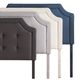 Malouf® Structures™ Charcoal Queen Scooped Square Tufted Upholstered Headboard-1