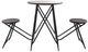 A & B Home Black Stowable Side Table and Two Seats-0