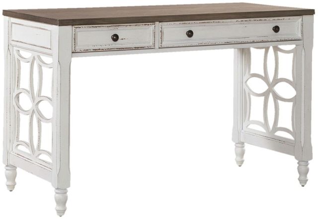 Liberty Furniture Magnolia Manor Antique White/Weathered Bark Writing Desk-0