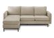 Monarch Specialties Inc. Beige 85" Sofa Lounger and Reversible Chaise with Black Metal Legs-0