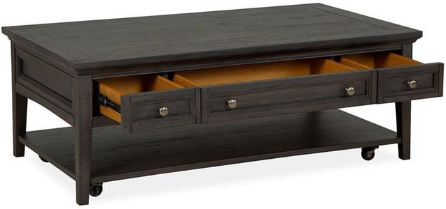 Magnussen Home® Westley Falls Graphite Cocktail Table with Casters-2